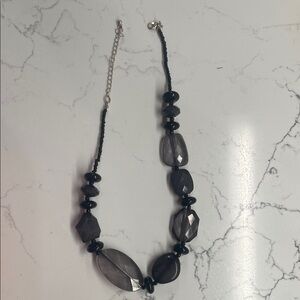 Elegant Black Beaded Necklace